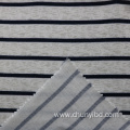 Printed Stretchy Fabric for Shirt or Garment Black White Stripes Pattern Loose Knitted Single Jersey Fabric
